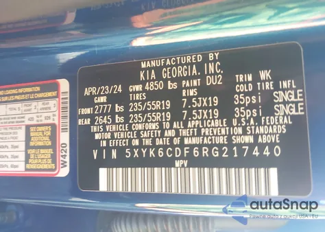 2024 Kia Sportage X-Line from USA, damaged, VIN 5XYK6CDF6RG217440